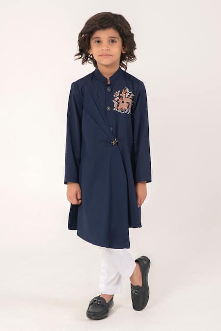 Partykles Drape Silhouette Kurta & Pant Set 