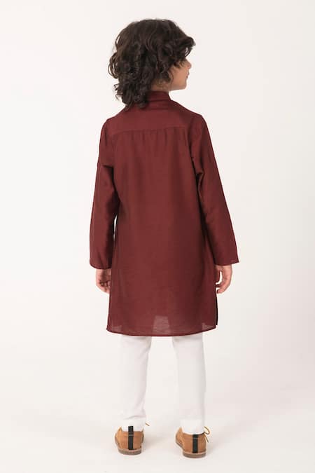 Partykles Tiger Embroidered Kurta & Pant Set 