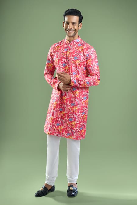 Arihant Rai Sinha Floral Thread & Sequin Embroidered Kurta Set 