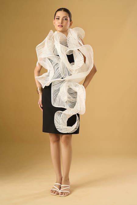 Ritika Arya Jain Noir Et Blanc Structured Dress 