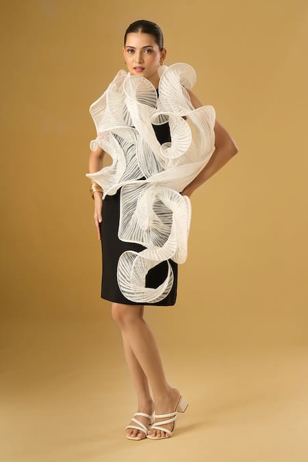Ritika Arya Jain Noir Et Blanc Structured Dress 