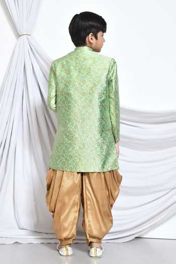 Petite Pomme Floral Pattern Sherwani With Dhoti Pant 
