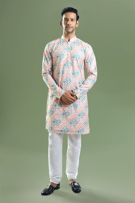 Arihant Rai Sinha Geometric Thread & Sequin Embroidered Kurta Set 