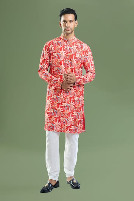 Arihant Rai Sinha Floral Thread & Sequin Embroidered Kurta Set 
