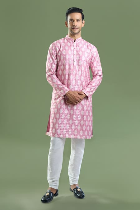 Arihant Rai Sinha Thread Sequin Embroidered Kurta & Churidar Set 