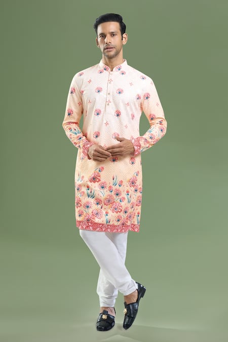 Arihant Rai Sinha Floral Thread & Sequin Embroidered Kurta Set 