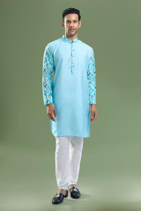 Arihant Rai Sinha Printed Patta Kurta & Churidar Set 