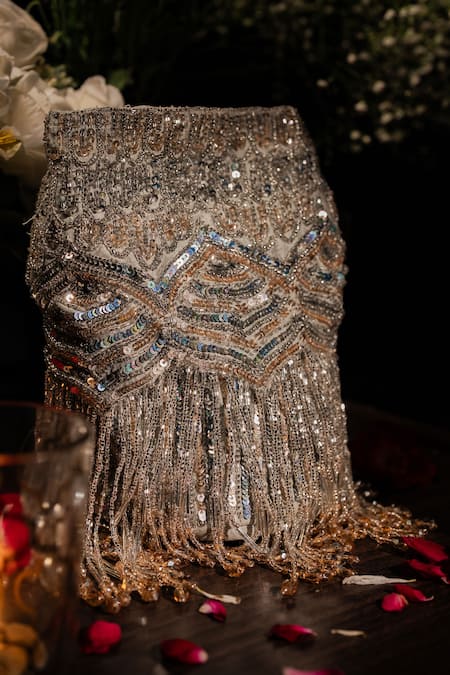 House Of Ekara Cinderella Embroidered Potli Bag 