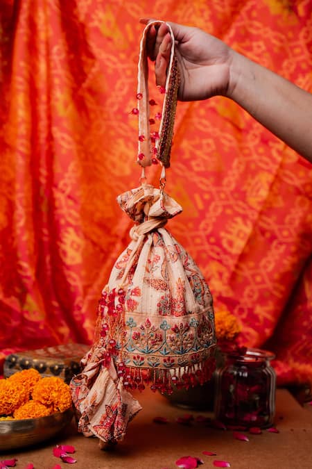 House Of Ekara Jugni Embroidered Potli 