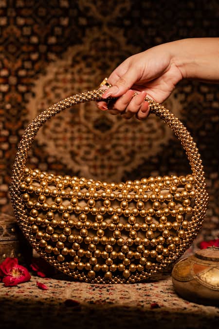 House Of Ekara Aurora Bead Embroidered Bag 