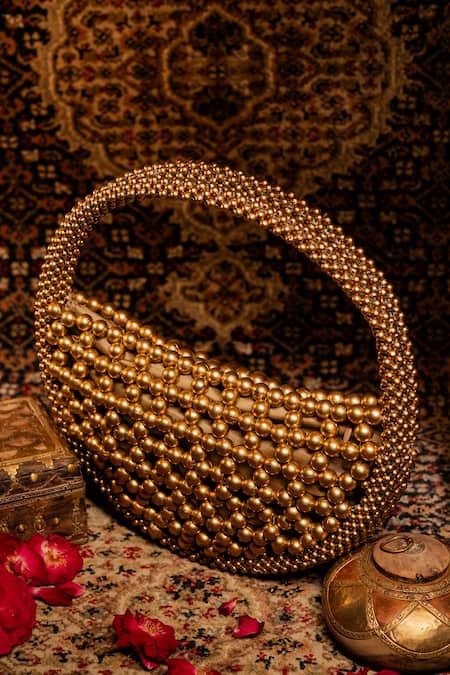 House Of Ekara Aurora Bead Embroidered Bag 