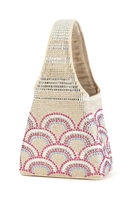 Etcetera_Multi Color Crystals Paris Petite Aurora Party Bag _Online_at_Aza_Fashions