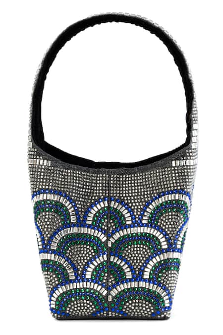 Etcetera_Multi Color Crystals Paris Petite Aurora Party Bag _Online_at_Aza_Fashions
