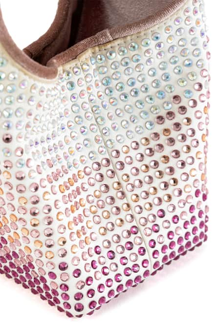 Shop_Etcetera_White Crystals, Rhinestones Paris Petite Spring Party Bag _Online_at_Aza_Fashions