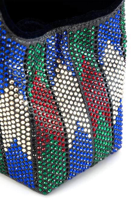 Buy_Etcetera_Multi Color Crystals Paris Petite Chevron Party Bag _Online_at_Aza_Fashions