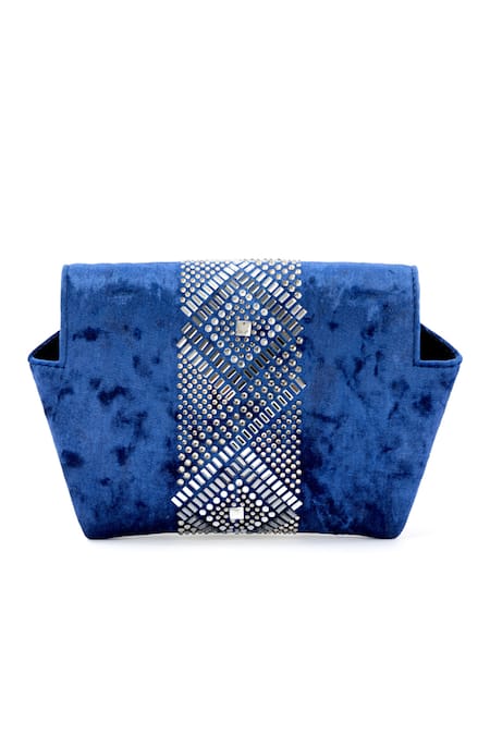Etcetera Origami Velvet Party Clutch Bag 