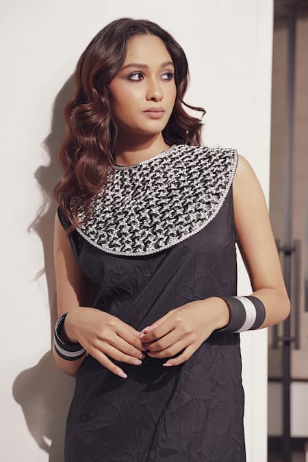 Devina Juneja Paris Bib With Paris Midi Dress 