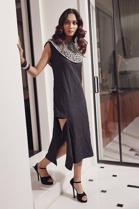 Devina Juneja Paris Bib With Paris Midi Dress 