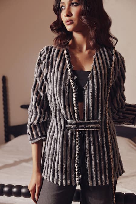 Devina Juneja Evelyn Shredded Jacket 