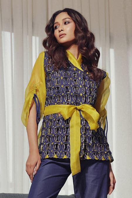 Devina Juneja Evelyn Wrap Top 