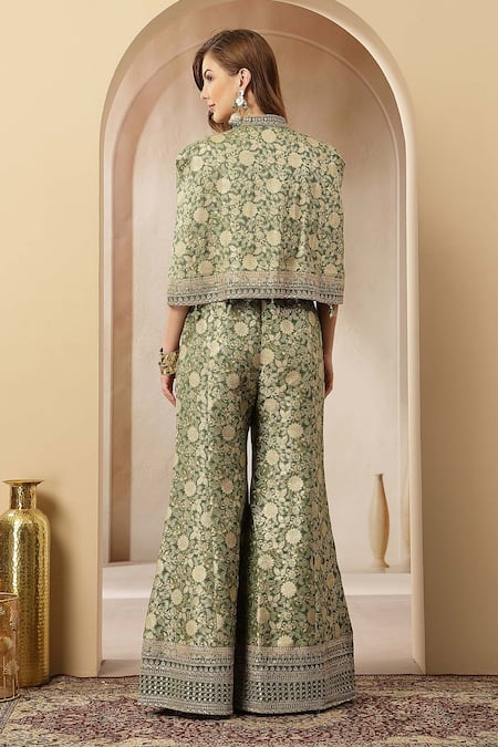 Soniya G Zarreen Brocade Jacket Palazzo Set 