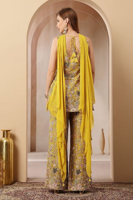 Soniya G Gulbahar Embroidered Kurta Sharara Set  