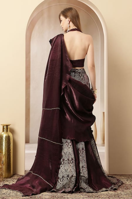 Soniya G Gul-E-Sham Pre-Draped Saree & Blouse Set 