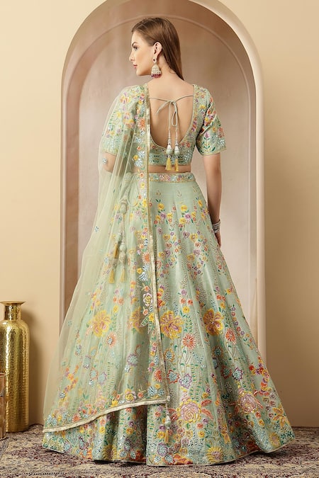 Soniya G Meherbanoor Thread Embroidered Lehenga Set 