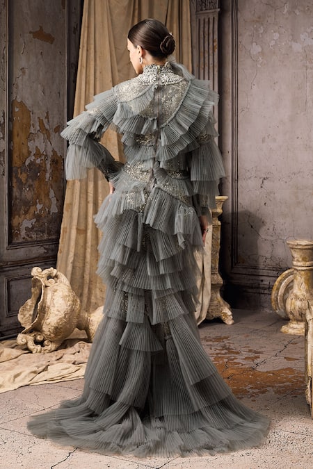 Rocky Star Tiered Ruffle Tulle Gown  