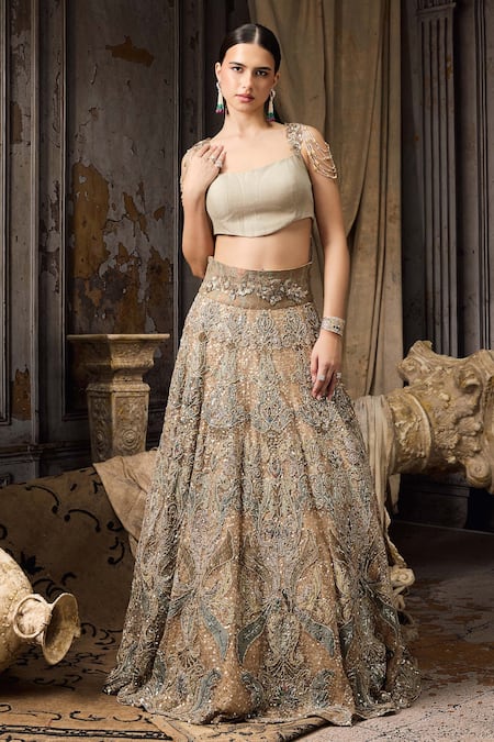 Rocky Star Hand Embroidered Sequin Lehenga Set 