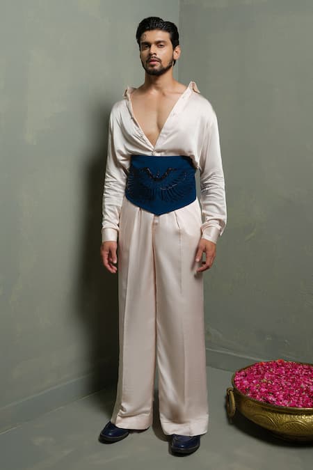 Runit Gupta Silk Shirt & Pant Set 