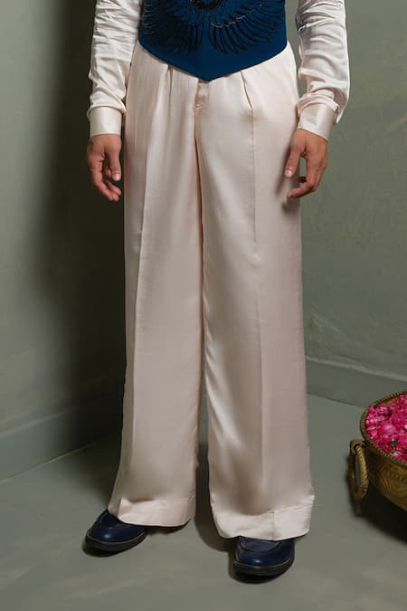 Runit Gupta_Pink Silk Shirt And Pant Set _at_Aza_Fashions