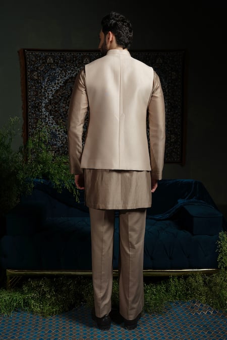 Runit Gupta Lotus Chheeta Embroidered Nehru Jacket 