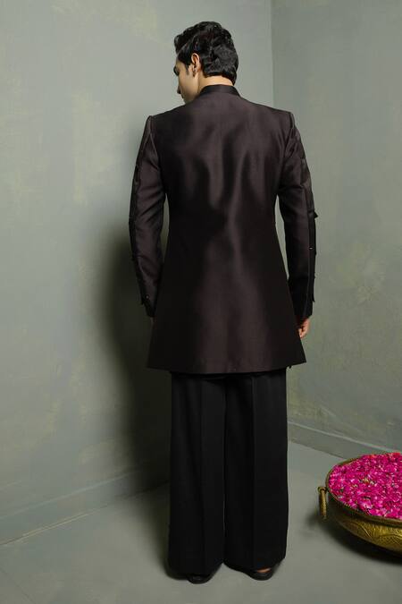 Runit Gupta Silk Bundi & Kurta Set 