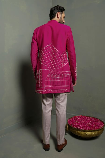 Runit Gupta Silk Sherwani & Kurta Set 