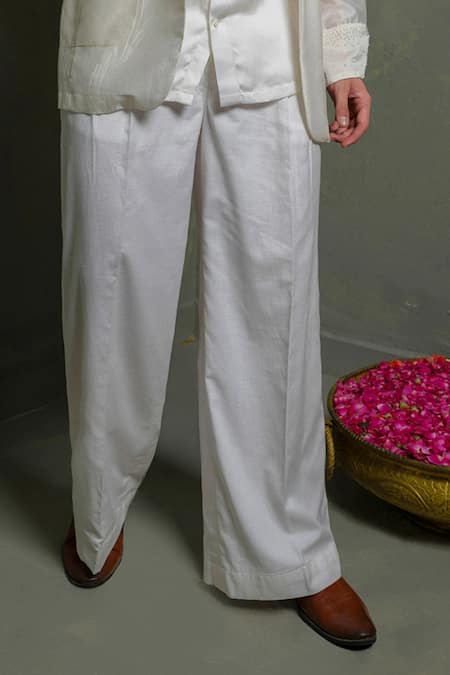 Runit Gupta Ivory Silk Sequins Blazer Bling Set at Aza Fashions Runit Gupta_Ivory Silk Sequins Blazer Bling Set _at_Aza_Fashions