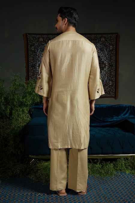 Runit Gupta Lotus Cutwork Modern Kurta Set 