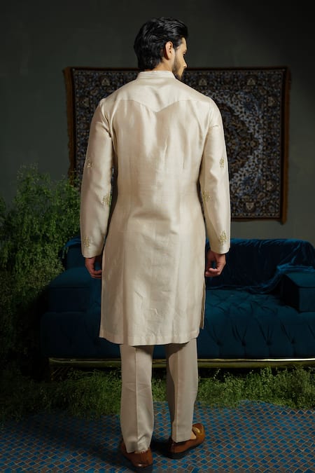 Runit Gupta Glitter Metal Kurta Set 