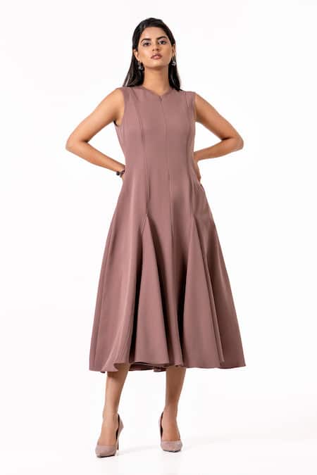 K-Anshika Sleeveless Flared Midi Dress 