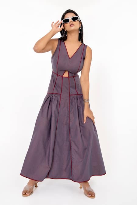 K-Anshika Panelled Cut-Out Maxi Dress 