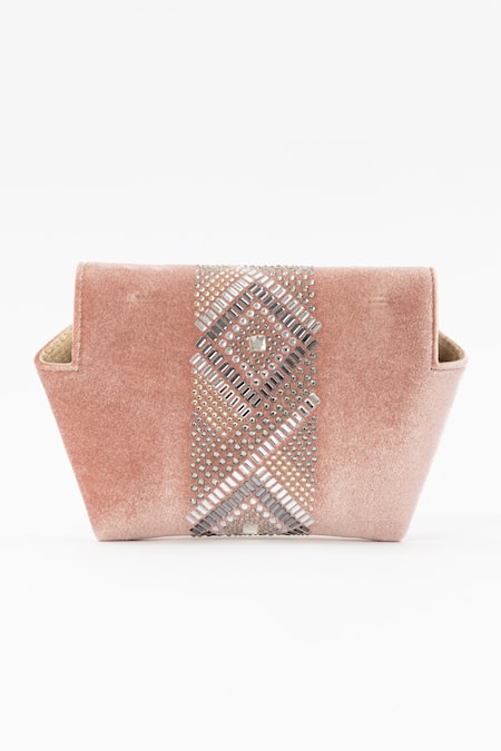 Etcetera Origami Velvet Party Clutch 
