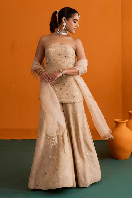 Bhawna Sethi Tisya Mirror & Cutdana Embroidered Kurta Set 