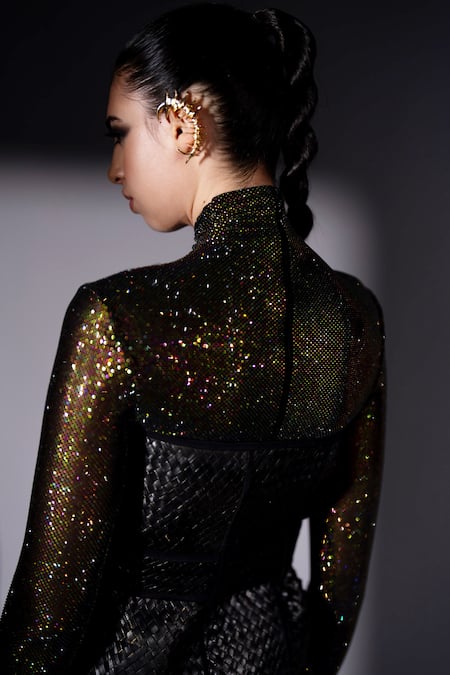 Nikita Mhaisalkar Swarovski Embellished Bodysuit & Pant Set 