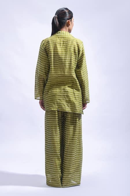 JAYATI GOENKA Citrus Ease Chanderi Silk Blazer Set 