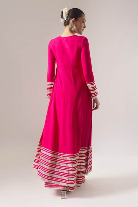 Naintara Bajaj Gotapatti Work Anarkali Set