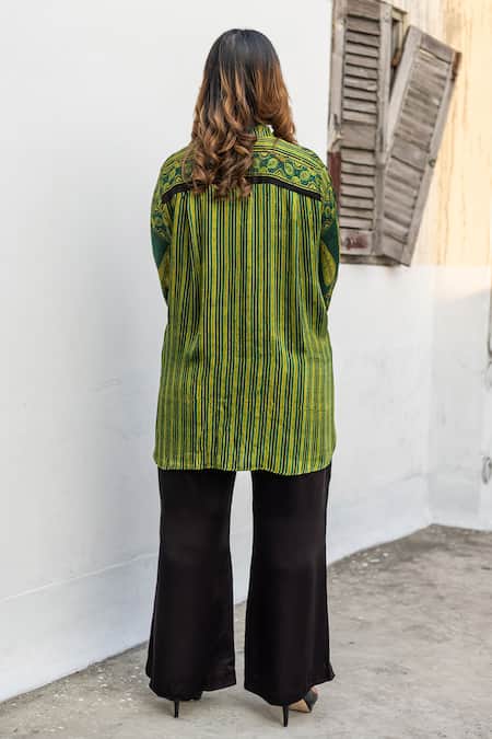 Prahnaaya Ajrakh Print Shirt & Pant Set 