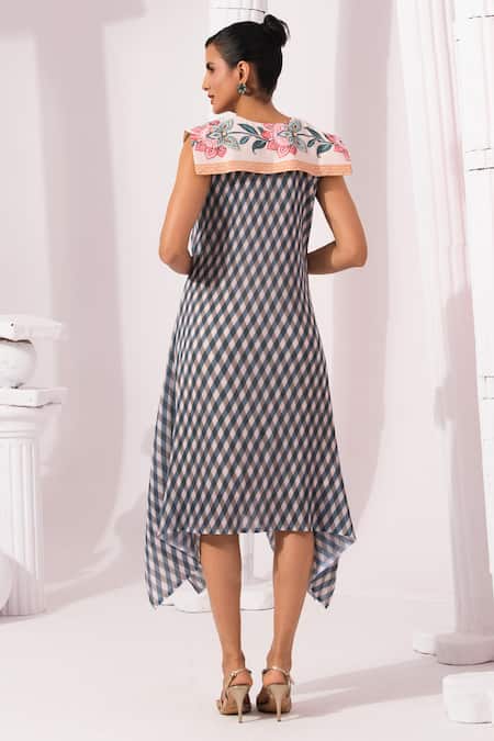 Preeti Mehta Classic Blue Checks Dress 