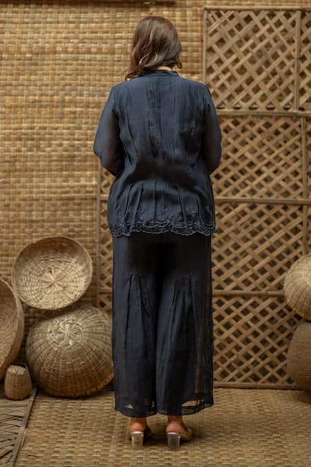 Vaani Beswal Bhumi Chanderi Embroidered Top & Palazzo Set 