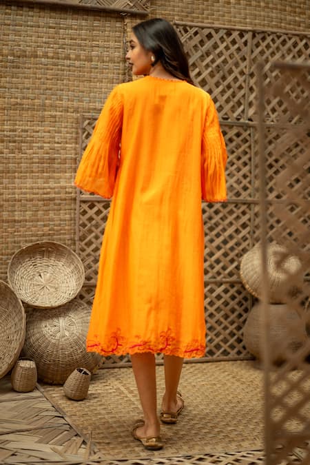 Vaani Beswal Veda Applique & Cutwork Flounce Dress 