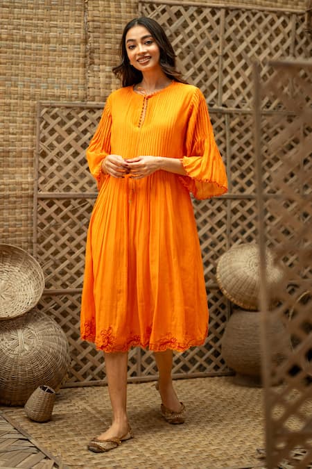 Vaani Beswal Veda Applique & Cutwork Flounce Dress 